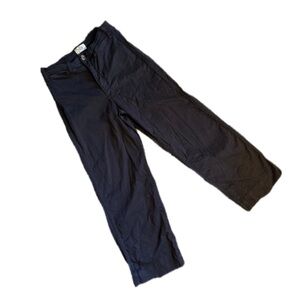 Marine Layer Black wide leg high waisted cropped pants.